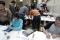 Los 30 profesionales de la infografía participantes en los talleres trabajando en uno de los ejercicios.